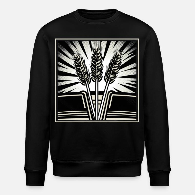 3 épis de blé - Sweat bio ROLLER Stanley/Stella Unisexe - noir