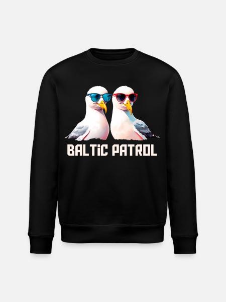 Baltic Patrol Seagulls - Stanley/Stella ROLLER Unisex Organic Sweatshirt - black