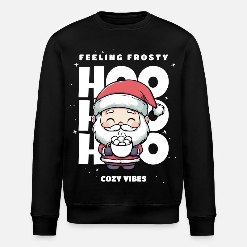 Weihnachten Pullover - Weihnachtsmann, Geschenk - Stanley/Stella Unisex Bio-Sweatshirt ROLLER - Schwarz