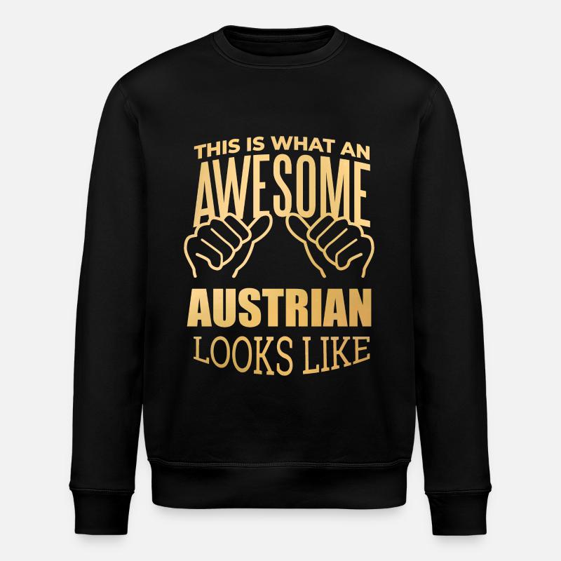 Österreich - Stanley/Stella Unisex Bio-Sweatshirt ROLLER - Schwarz