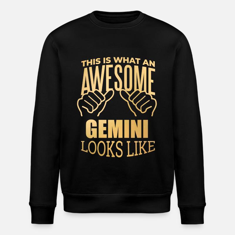Gemini - Stanley/Stella ROLLER Unisex Organic Sweatshirt - black