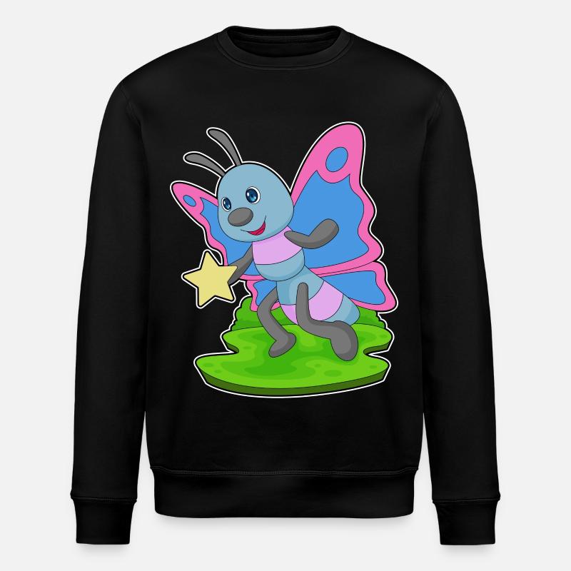 Étoile papillon - Sweat bio ROLLER Stanley/Stella Unisexe - noir