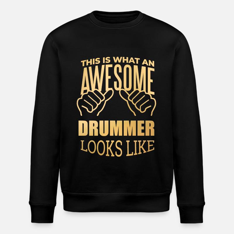 Drummer - Stanley/Stella ROLLER Unisex Organic Sweatshirt - black
