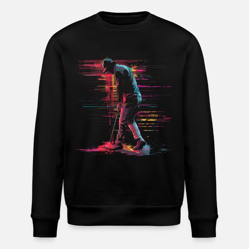 Golfer Retrowave - Stanley/Stella Unisex Bio-Sweatshirt ROLLER - Schwarz