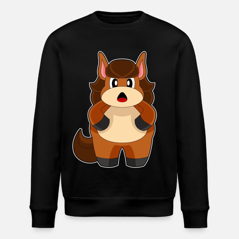 Pferd Dick - Stanley/Stella Unisex Bio-Sweatshirt ROLLER - Schwarz