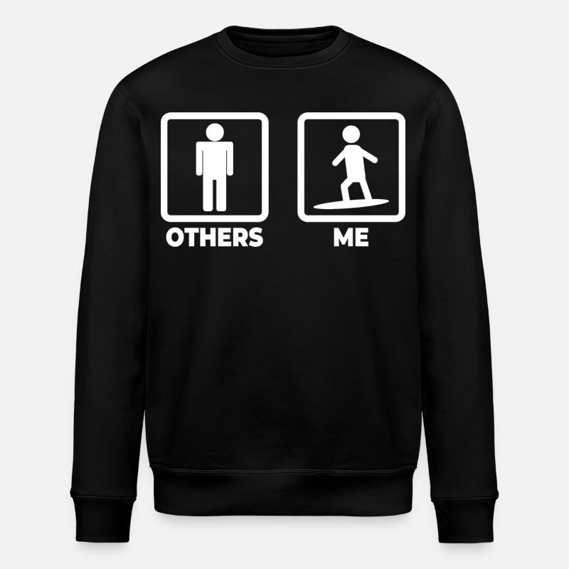 Figurine de surfeur - Sweat bio ROLLER Stanley/Stella Unisexe - noir