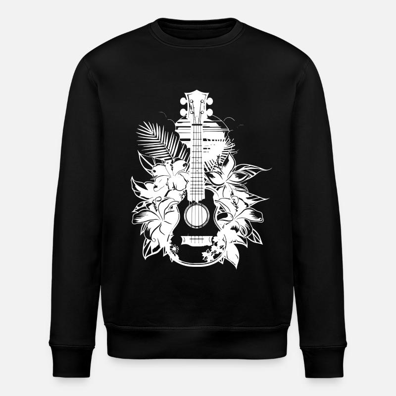 Ukulele Comic - Stanley/Stella ROLLER Unisex Organic Sweatshirt - black