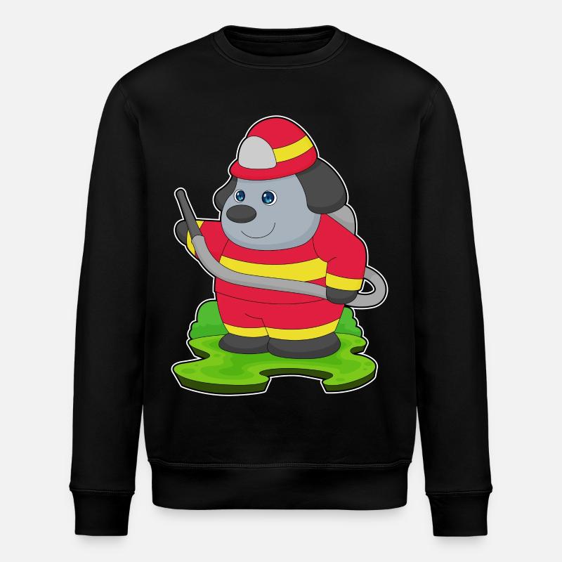 Chien pompier pompier brigade - Sweat bio ROLLER Stanley/Stella Unisexe - noir