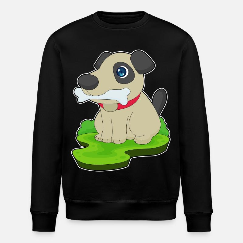 Dog Bones - Stanley/Stella ROLLER Unisex Organic Sweatshirt - black