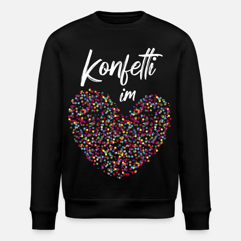 Stimmung Konfetti Fasching Karneval Silvester - Stanley/Stella Unisex Bio-Sweatshirt ROLLER - Schwarz