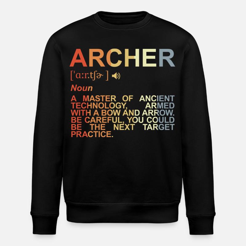 Bogenschütze Begriffserklärung - Stanley/Stella Unisex Bio-Sweatshirt ROLLER - Schwarz