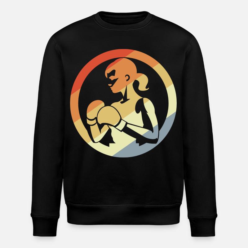 Retro Boxerin - Stanley/Stella Unisex Bio-Sweatshirt ROLLER - Schwarz