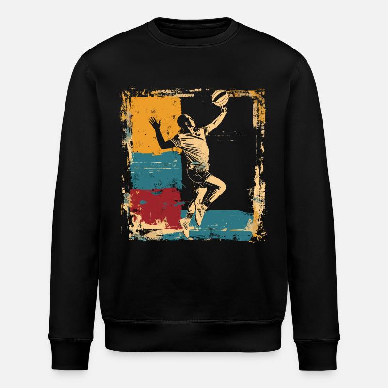 Volleyballer 90er Look - Stanley/Stella Unisex Bio-Sweatshirt ROLLER - Schwarz