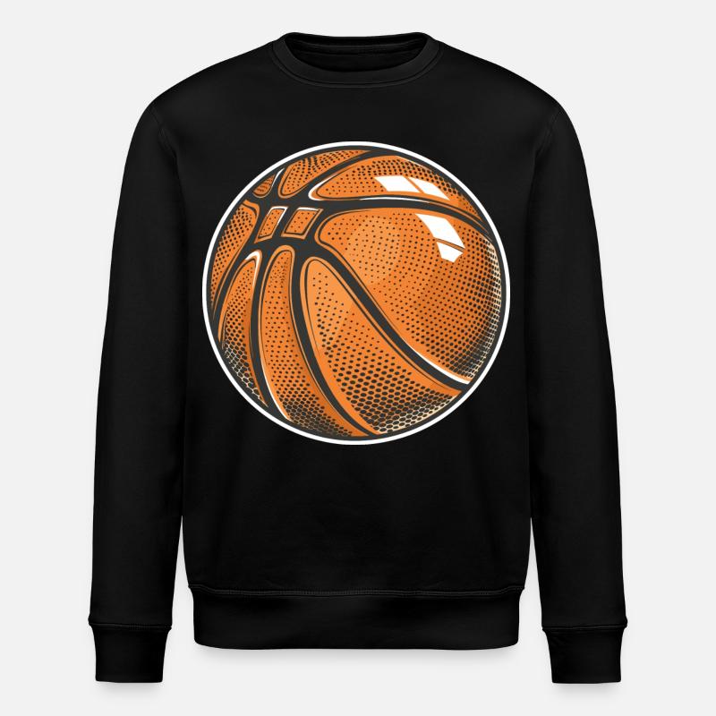 Basketball Ball Grafik - Stanley/Stella Unisex Bio-Sweatshirt ROLLER - Schwarz