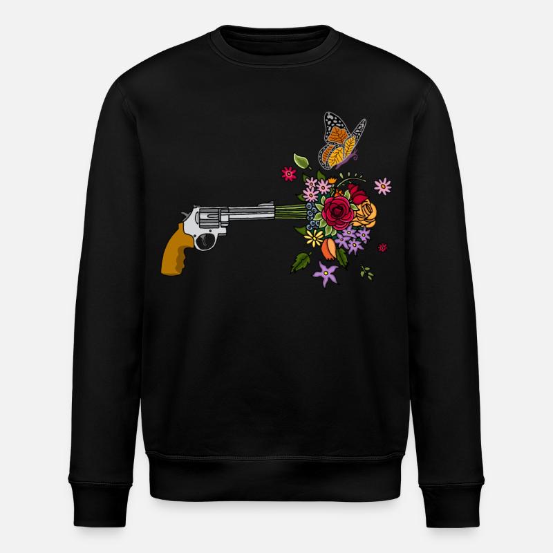 Eine Waffe für den Frieden - Stanley/Stella Unisex Bio-Sweatshirt ROLLER - Schwarz