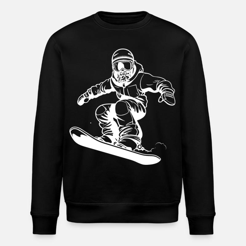 Croquis de snowboarder - Sweat bio ROLLER Stanley/Stella Unisexe - noir