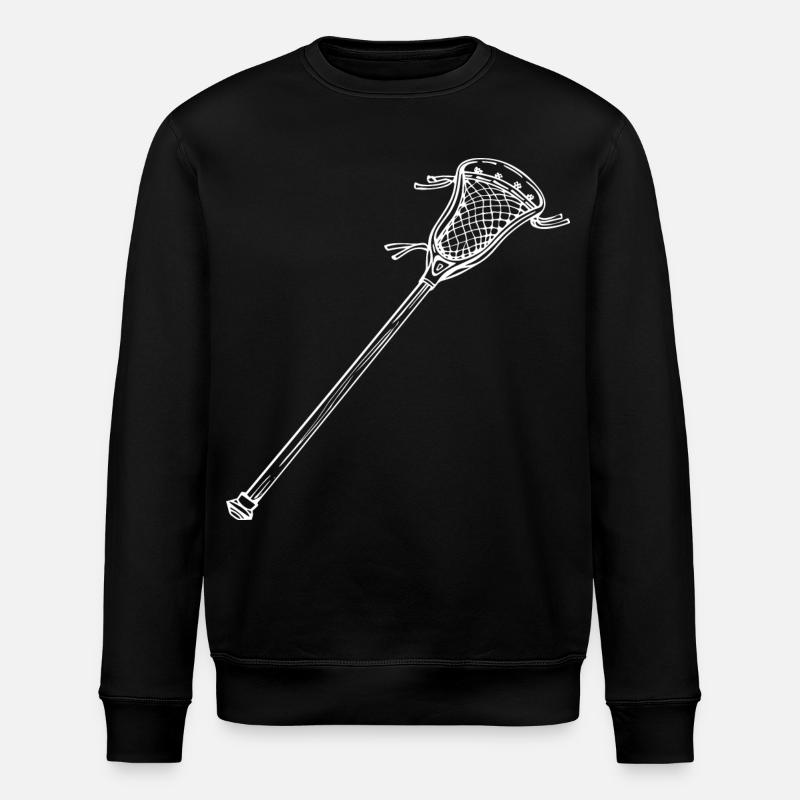 Dessin de batte de crosse - Sweat bio ROLLER Stanley/Stella Unisexe - noir