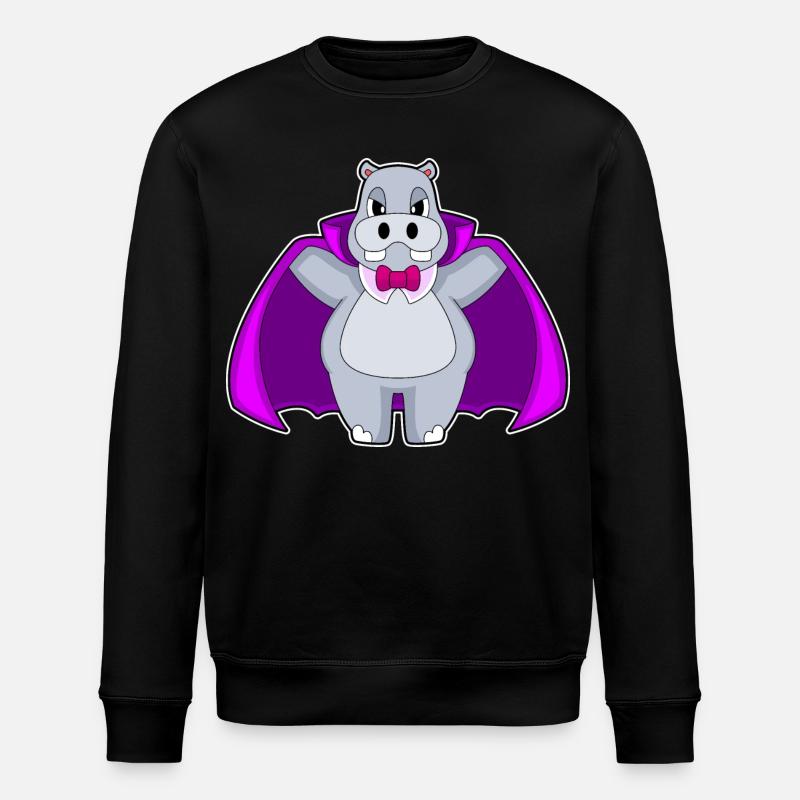 Hippopotame Halloween Vampire - Sweat bio ROLLER Stanley/Stella Unisexe - noir