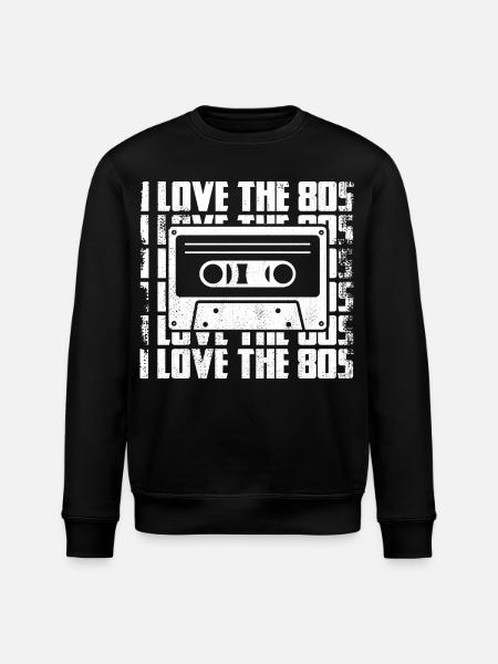 I love the 80s - Stanley/Stella ROLLER Unisex Organic Sweatshirt - black
