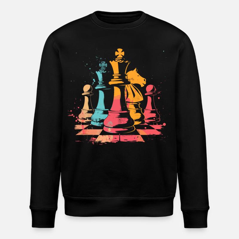 Pièces d’échecs Retrowave - Sweat bio ROLLER Stanley/Stella Unisexe - noir