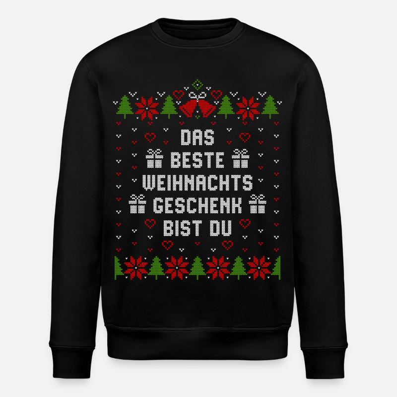 Das beste Weihnachtsgeschenk bist Du - Stanley/Stella Unisex Bio-Sweatshirt ROLLER - Schwarz