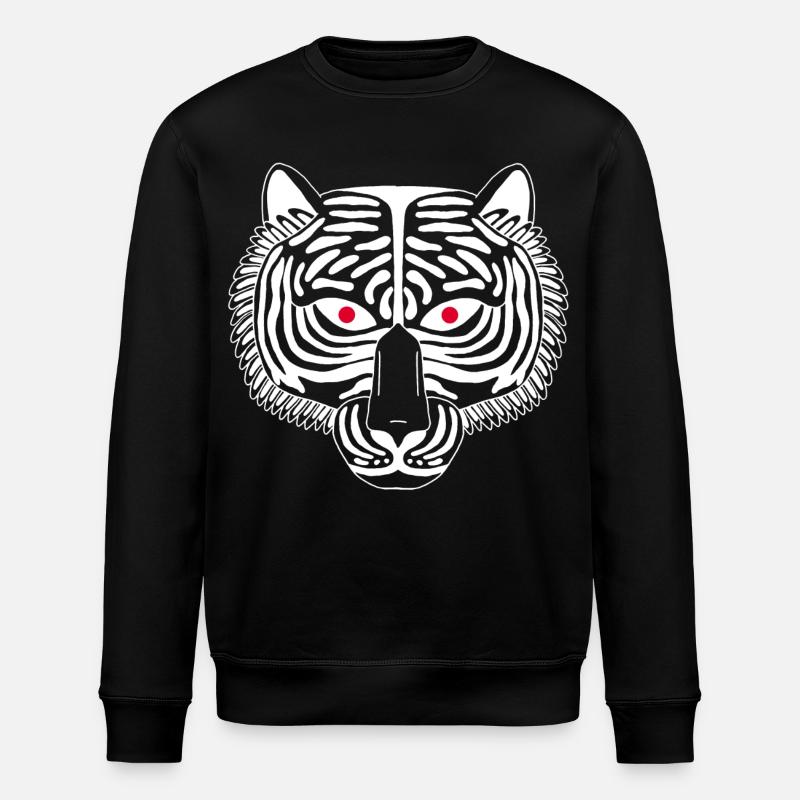 Tigre blanc - Sweat bio ROLLER Stanley/Stella Unisexe - noir