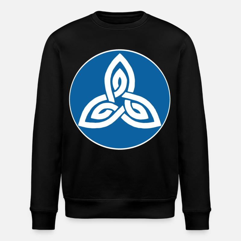 Fleur celte bleu - Sweat bio ROLLER Stanley/Stella Unisexe - noir