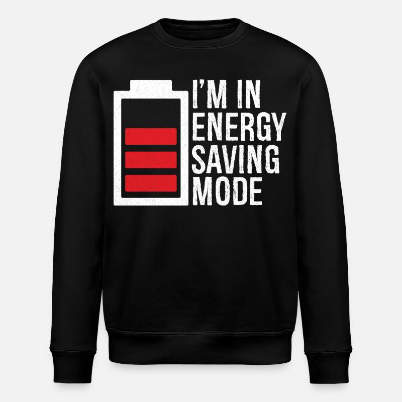 Ich bin im Energiesparmodus - Stanley/Stella Unisex Bio-Sweatshirt ROLLER - Schwarz