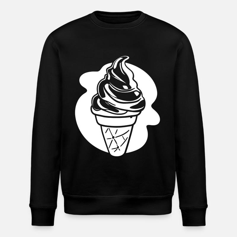 Eiscreme Zeichnung - Stanley/Stella Unisex Bio-Sweatshirt ROLLER - Schwarz