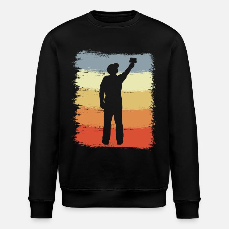 Painter Retro Look - Stanley/Stella ROLLER Unisex Organic Sweatshirt - black