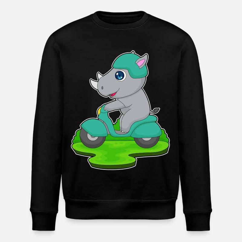Rhino Scooter - Stanley/Stella ROLLER Unisex Organic Sweatshirt - black