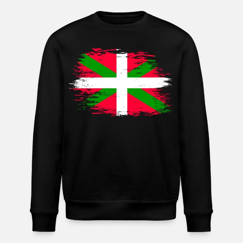Drapeau basque utilisé - Sweat bio ROLLER Stanley/Stella Unisexe - noir