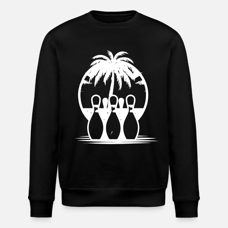 Bowling Graphics - Stanley/Stella ROLLER Unisex Organic Sweatshirt - black