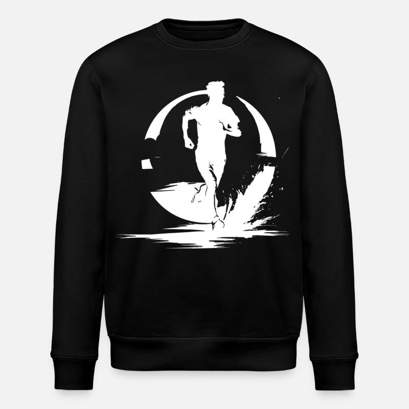 Dessin de garçon marathon - Sweat bio ROLLER Stanley/Stella Unisexe - noir
