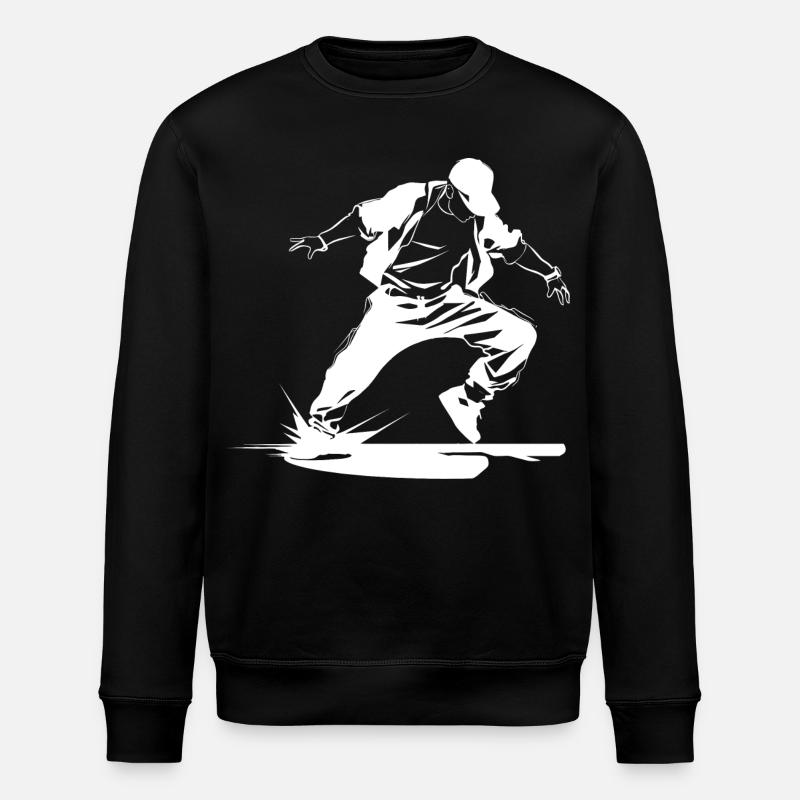 B-Boy Sketch - Stanley/Stella ROLLER Unisex Organic Sweatshirt - black