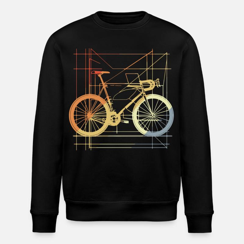 Bicycle Drawing Retro - Stanley/Stella ROLLER Unisex Organic Sweatshirt - black