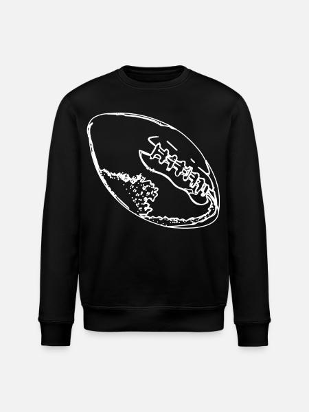 Football Ball Drawing - Stanley/Stella ROLLER Unisex Organic Sweatshirt - black