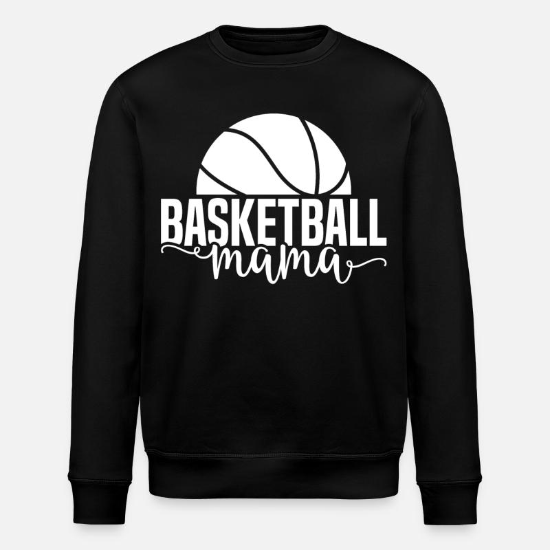 Basketball mom white - Stanley/Stella ROLLER Unisex Organic Sweatshirt - black