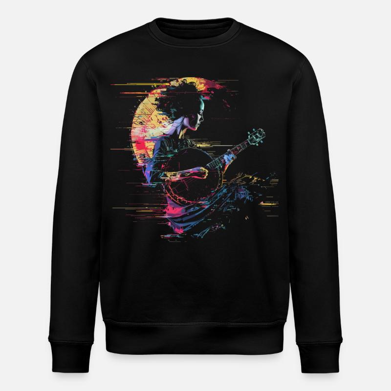Graphismes du joueur de banjo - Sweat bio ROLLER Stanley/Stella Unisexe - noir