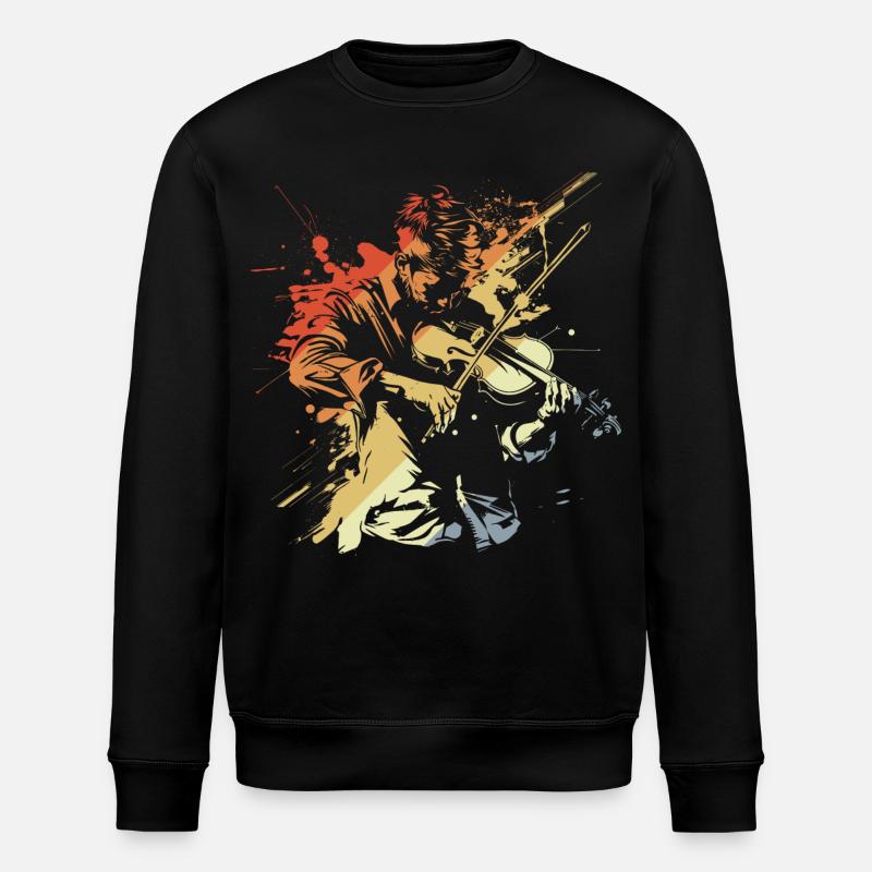 Violoniste rétro - Sweat bio ROLLER Stanley/Stella Unisexe - noir