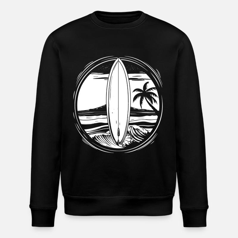 Croquis de surf - Sweat bio ROLLER Stanley/Stella Unisexe - noir