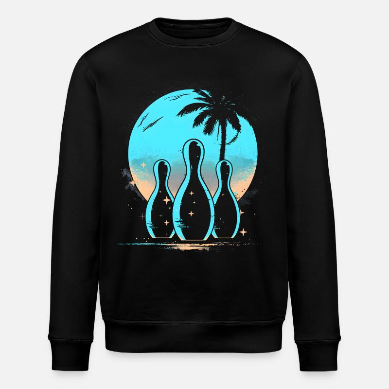 Bowling à l’ancienne - Sweat bio ROLLER Stanley/Stella Unisexe - noir