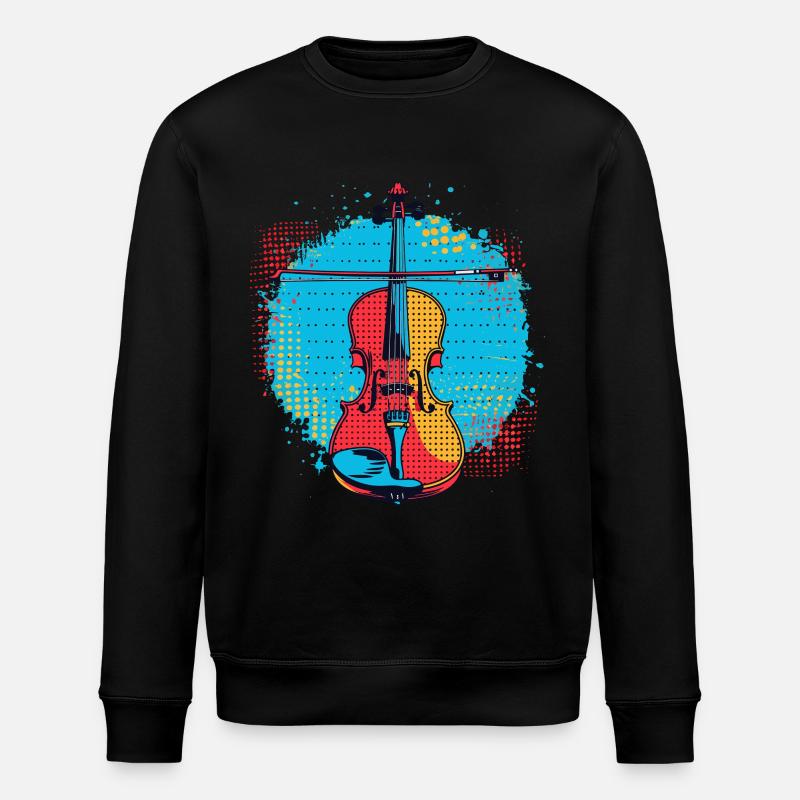 Dessin de violon - Sweat bio ROLLER Stanley/Stella Unisexe - noir