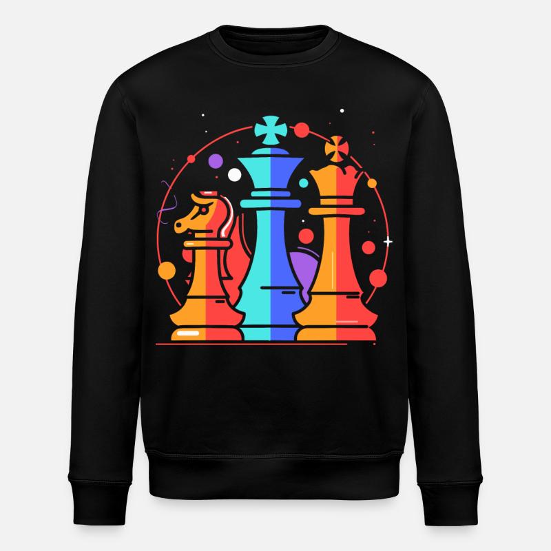 Pièces d’échecs Dessin animé - Sweat bio ROLLER Stanley/Stella Unisexe - noir