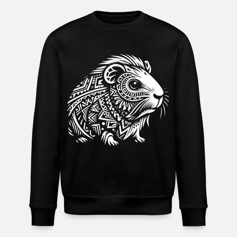 Cochon d'Inde tribal - Sweat bio ROLLER Stanley/Stella Unisexe - noir