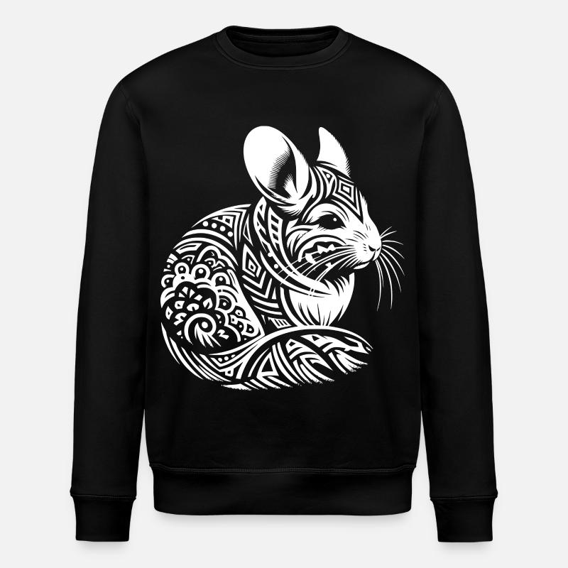 Chinchilla tribal - Sweat bio ROLLER Stanley/Stella Unisexe - noir