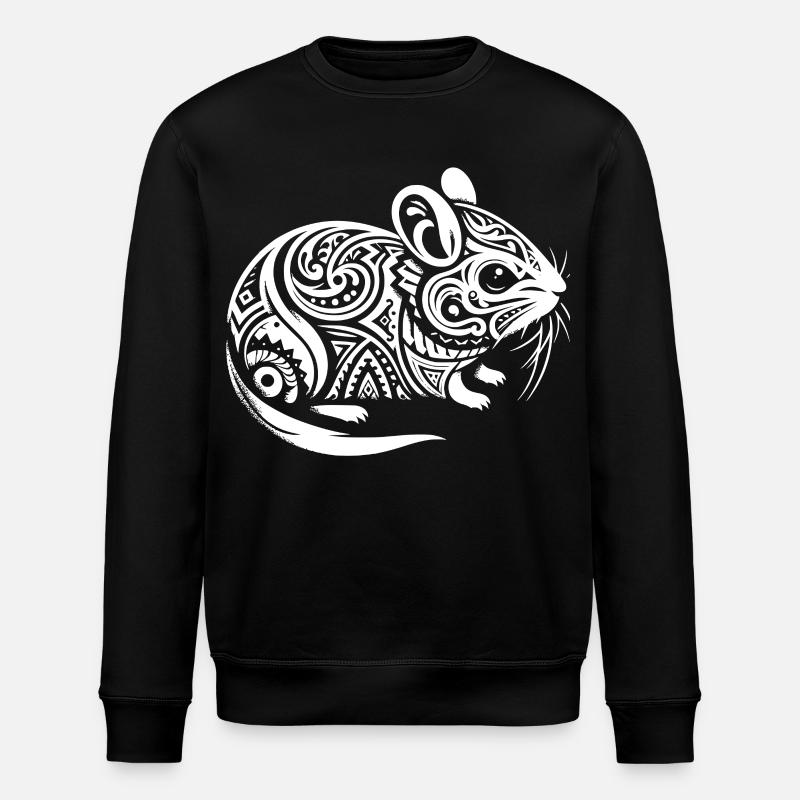 Gerbille tribale - Sweat bio ROLLER Stanley/Stella Unisexe - noir