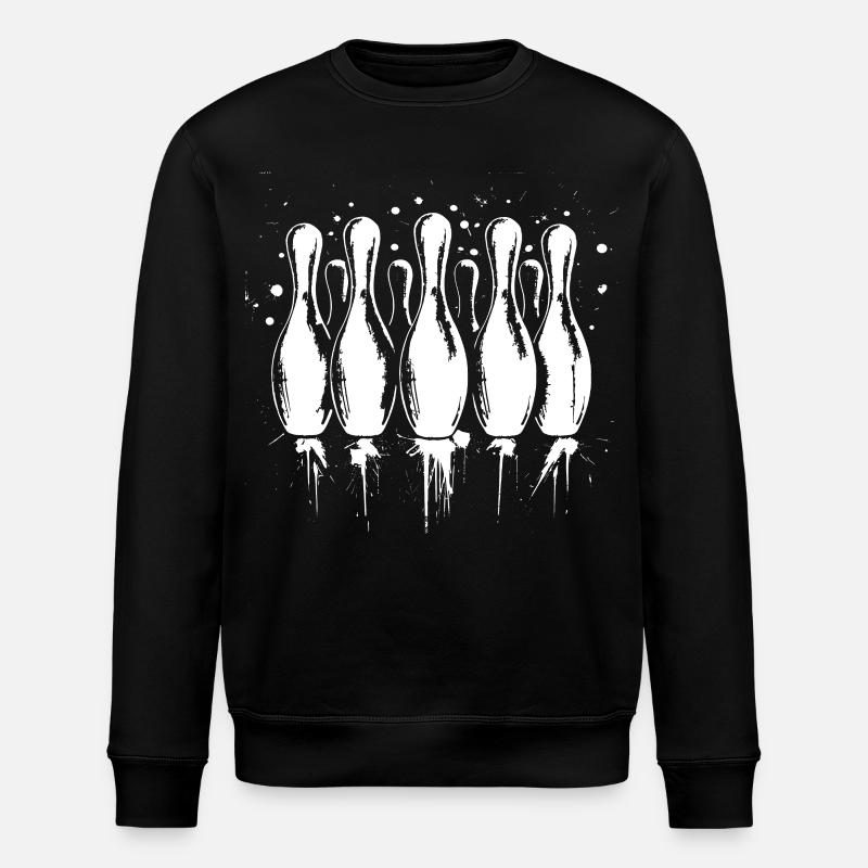 Graphiques de bowling - Sweat bio ROLLER Stanley/Stella Unisexe - noir