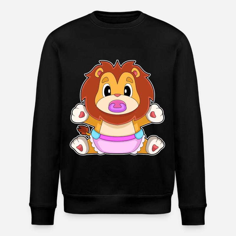 Löwe Baby Schnuller - Stanley/Stella Unisex Bio-Sweatshirt ROLLER - Schwarz