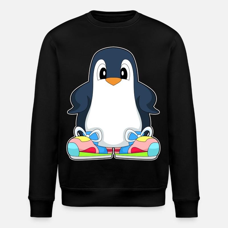 Pinguin große Schuhe - Stanley/Stella Unisex Bio-Sweatshirt ROLLER - Schwarz